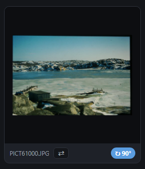 A sideways slide detected with a 90 degree badge